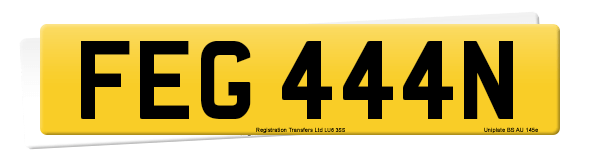 Registration number FEG 444N